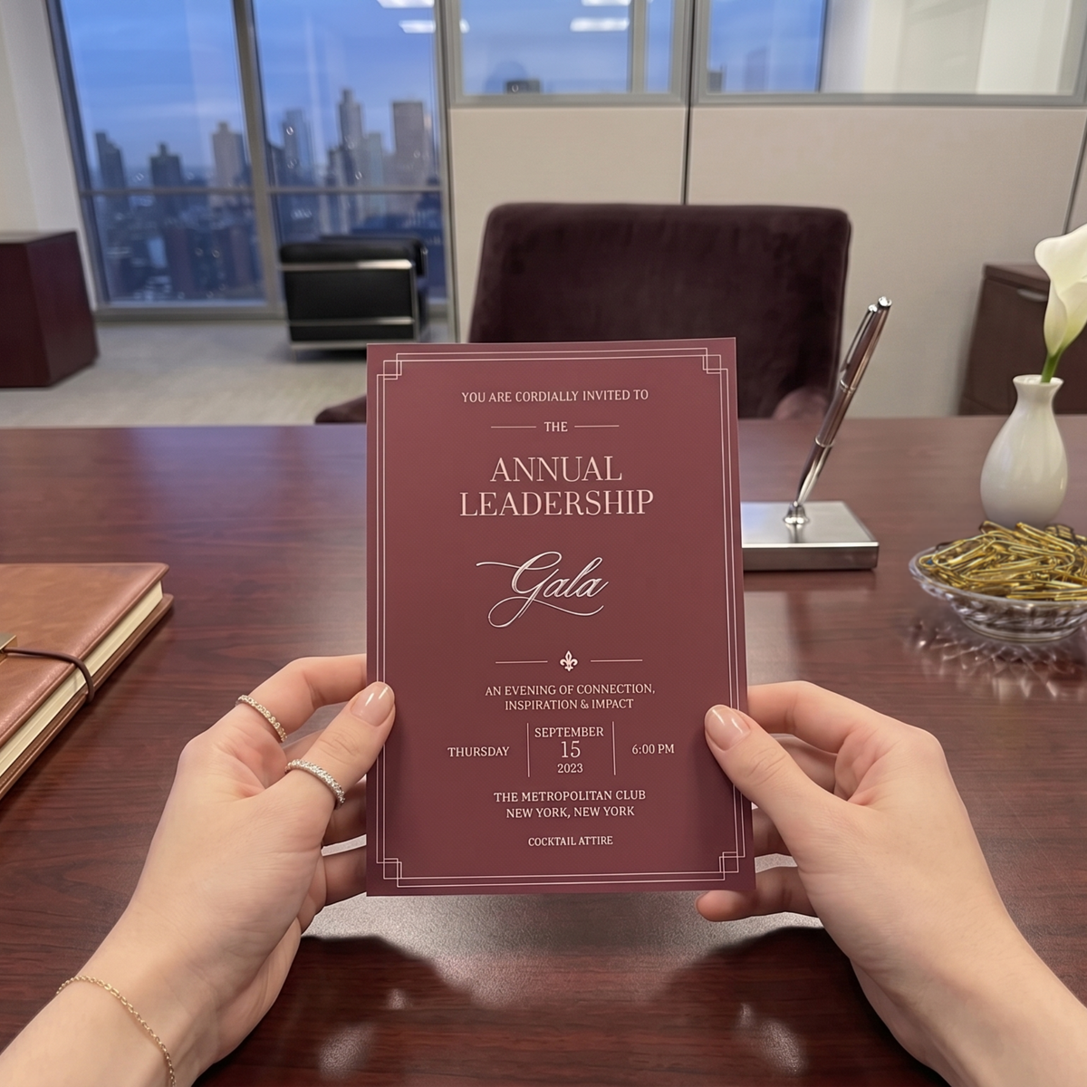 Custom Corporate Leadership Gala Menu
