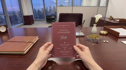 Annual Leadership Gala Invitation with Metallic Emboss